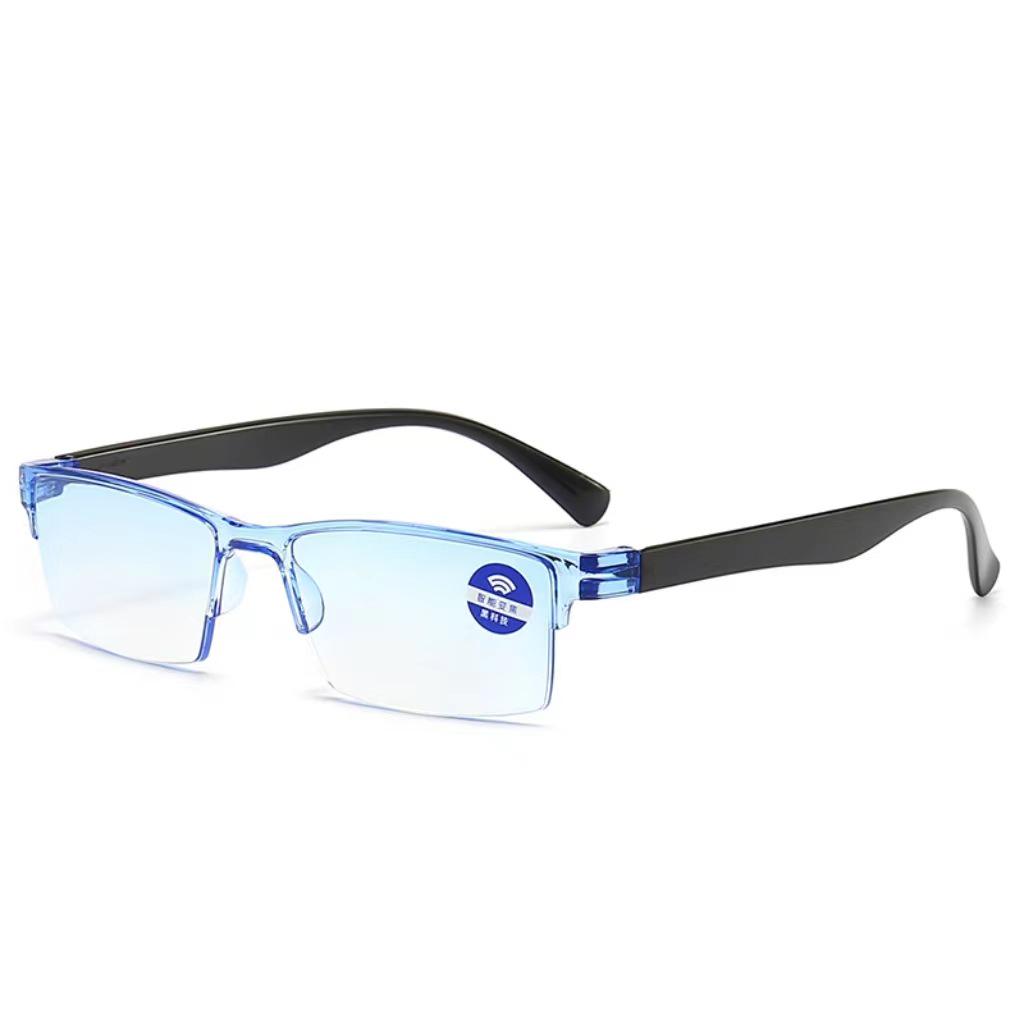 Rimless Smart Zoom Blue Light Blocking Progressive Reading Glasses