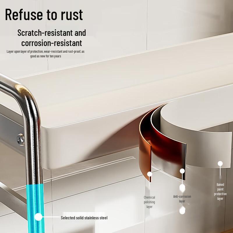 Yunshuang Ultra-Narrow 2-Tier Countertop Kitchen Storage Rack