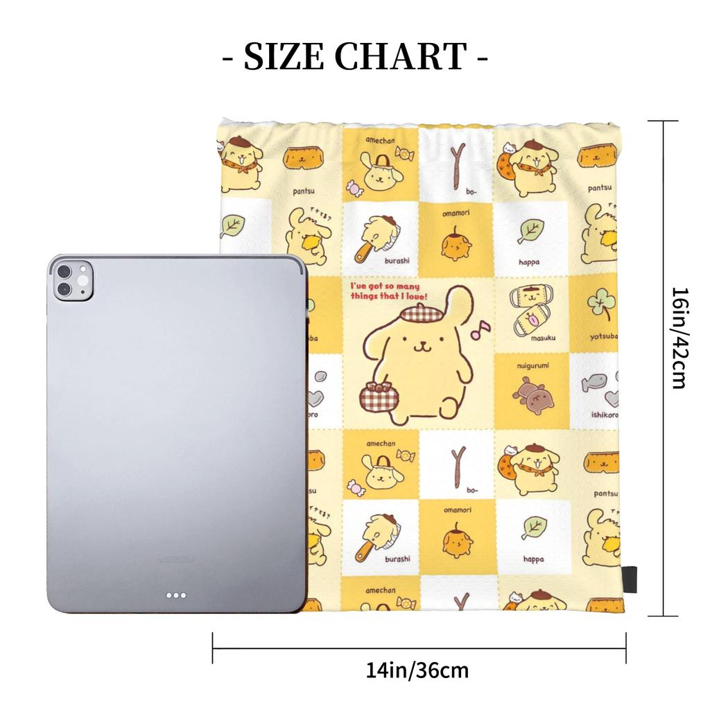 Custom P-Pompompurines Drawstring Bags for Shopping Yoga Backpacks Men Women Dog Cartoon Sports Gym Sackpack