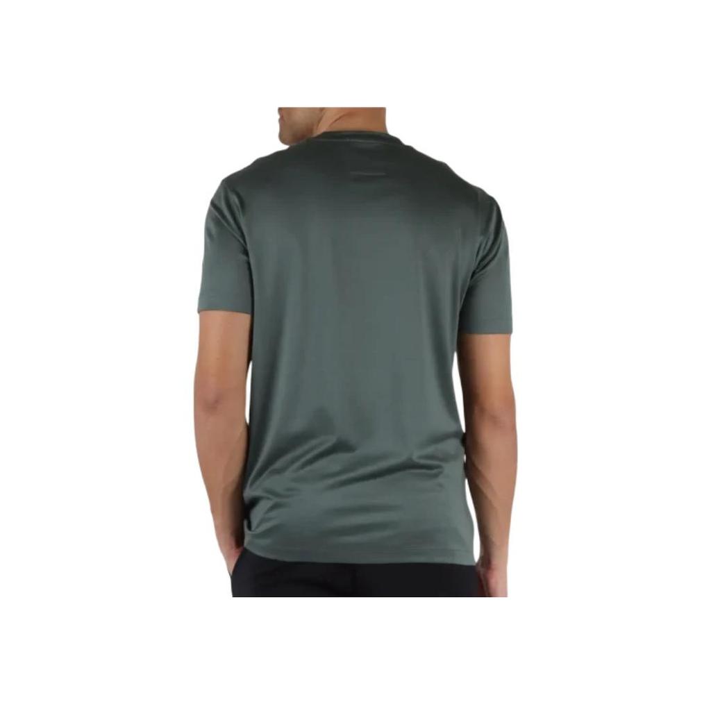 Emporio Armani Solid Color Crew Neck Short Sleeve T-Shirt Men Tops Gray-Green 8N1TD8-1JUVZ-U9083
