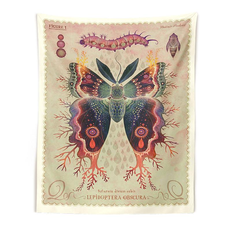 Teenage independent room decoration lace tapestry mushroom tapestry psychedelic sun, moon and stars tapestry