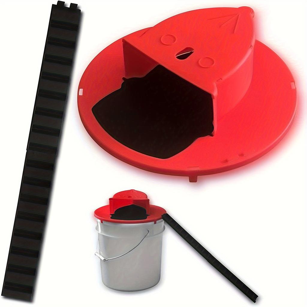 1set Reusable Automatic Mouse Trap-Heavy-Duty PET Bucket Trap,for Home,Farm,Camping,And Hunting-Compatible with 5-Gallon Buckets