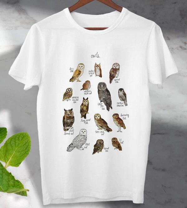 

Owl Birds Nature T Shirt Vintage Look Birds Lover Unisex Men s Ladies Top 3XL