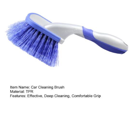 Car Cleaning Brush Soft Bristles Wheel Brush Ergonomic Car Detailing Brush Non-Scratch Tire Rim Cleaning Tool for Wheels Tires Car Seams