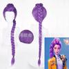 Witch Hunting Group Cos Wig, Mila Rose Red Long Straight Wig, Lumi Purple Braid Wig