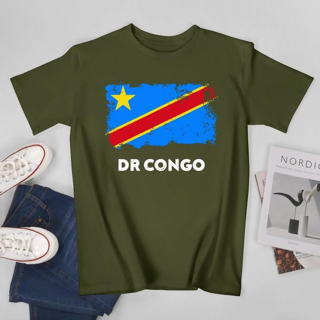 Unisex Unisex DR Congo Flag Democratic Republic Of Congo Formerly Zaire Tshirt Tees T Shirts WoUnisex Boys 100 Cotton TShirt