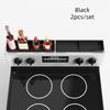 2Pcs Magnetic Stove Top Shelf Spice Rack Storage Stove Top Silicone Shelf Kitchen Shelf for Above Stovetop Organizer Magnet Back