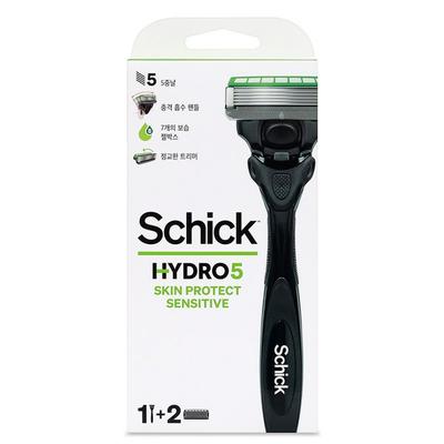 Schick Hydro 5 Skin Protect Sensitive Rukojeť + 2 Náhradní břity, 1 Sada ,Korejský holicí strojek