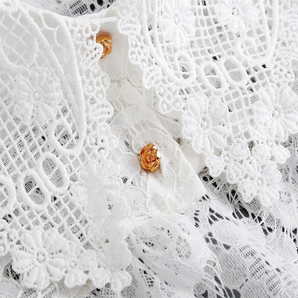 Chiffon False Collar Lace Loose Top Coat Cute Clothes Accessories  Girl