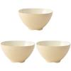 Asahi Koyo Rice Set of Cafe Vibrant and Light Dishwasher and Microwave Made In Solow Onion Bowls, Beige, 3, Style, Colors, Safe, Japan, Yasai, Design,