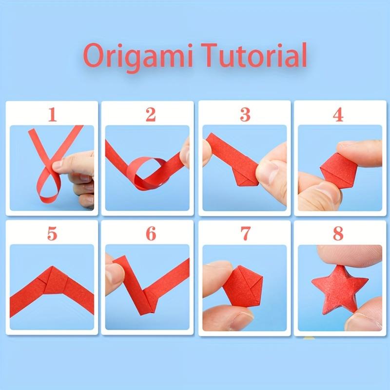 Balení 1030 listů hvězdičkového origami pro ručně vyráběné DIY origami pro štěstí, ideální pro kreativní ruční práce, barevnou dekoraci a výzdobu ložnice.