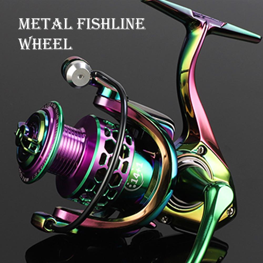 New color electroplated spinning fishing reel, smooth, strong, lightweight, full metal head bait casting fishing gear accessories