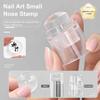 Mini Transparent Silicone Nail Stamp Tool For Precise Pattern Printing Clear Base Design