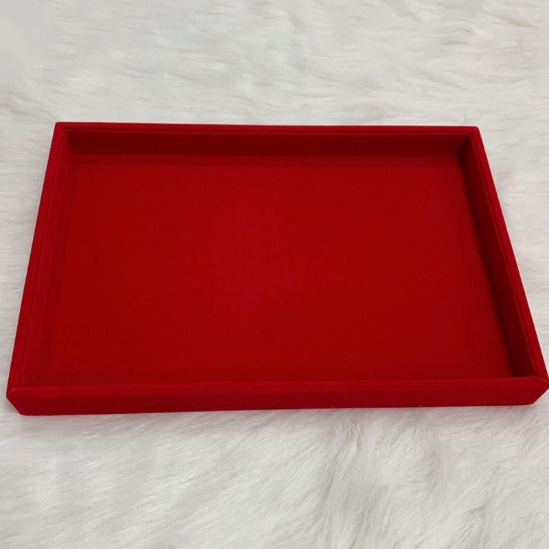 Large Black Velvet Jewelry Display Box for Earrings and Watches