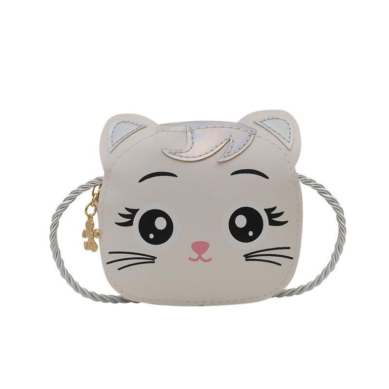 Adorable Cartoon Cat Girls Shoulder Bag 2024 New Fashionable Kids Purse