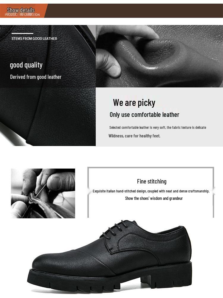 2025 Spring/Autumn Men's Leather Shoes: Trendy, Casual, British-Style Formal Footwear for Weddings and Business