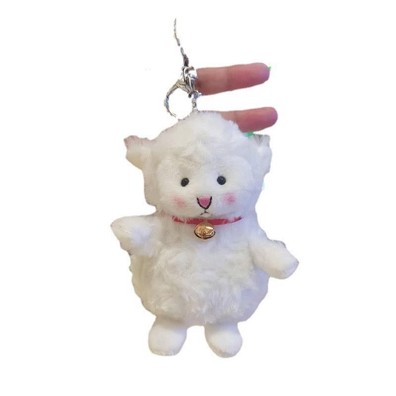 Adorable Plush Lamb Keychain Soft Cartoon Sheep Stuffed Animal Doll Birthday Gift
