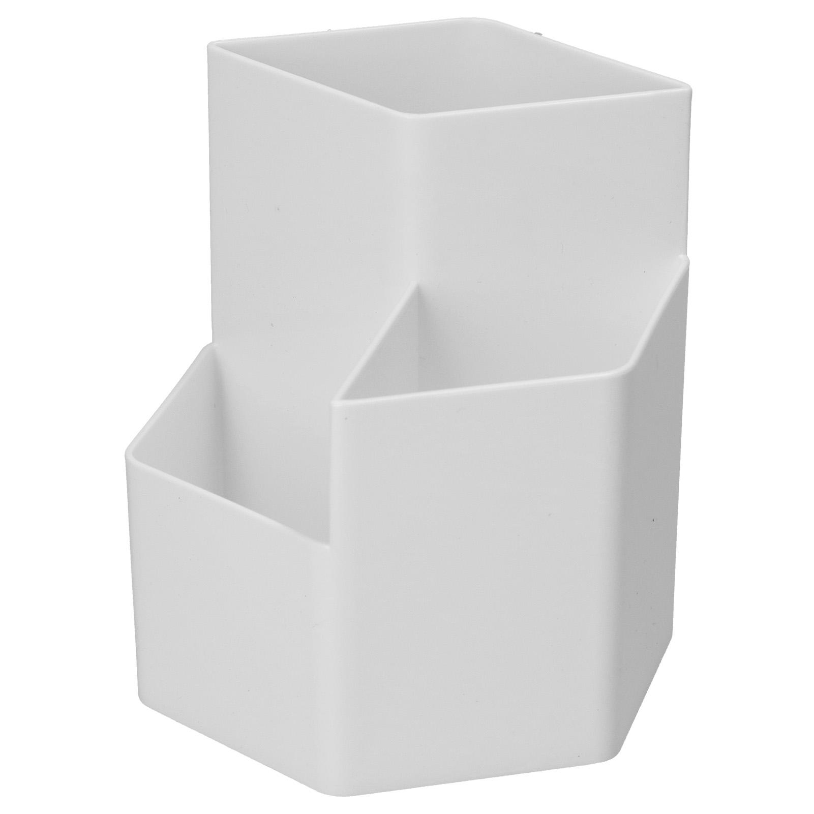 

Подставка для ручек 3 отделения Многофункциональный Милый Пластиковый Белый Органайзер для ручек для кабинета Офиса Класса