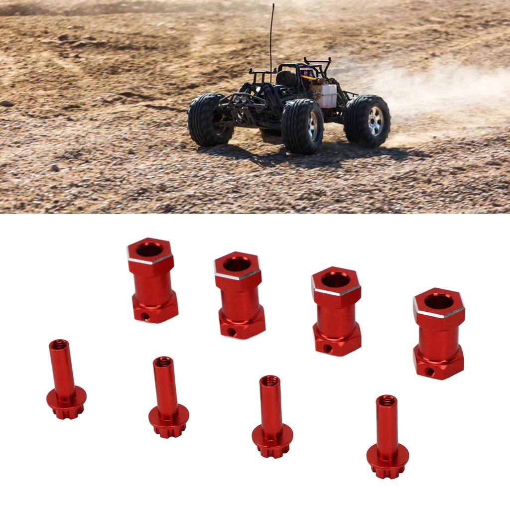 4 Pcs RC Wheel Hex Hub Aluminum Alloy Replacement 12mm Hex Hubs Extension Combiner for 1Celsius10 RC Climbing Car