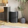 Trash Can Kitchen 50 Liter Pedal Bin with Stay-Open Function, Soft-Close Lid, Pedal, Black