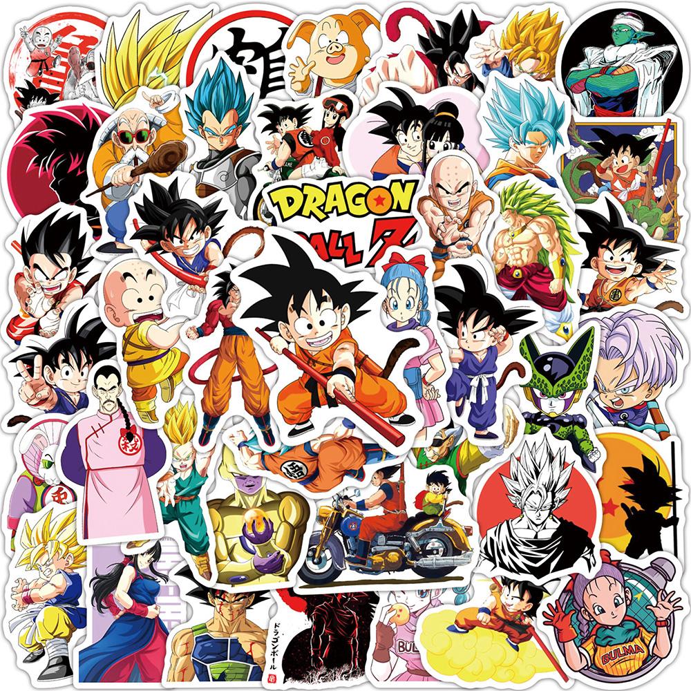 50 100Pcs Anime Dragon Ball Stickers For Kids Diy Graffiti Skateboard Laptop Water Bottle Motorcycle Cartoon Toy Decals Sticker