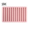 Homemade Cookie Baking Pan Silicone Chocolate Rod Mold, 12 Cavity Non-stick Tray, Heat Resistant Crayon Casting Tray Flexible Strip Mold for Oven And