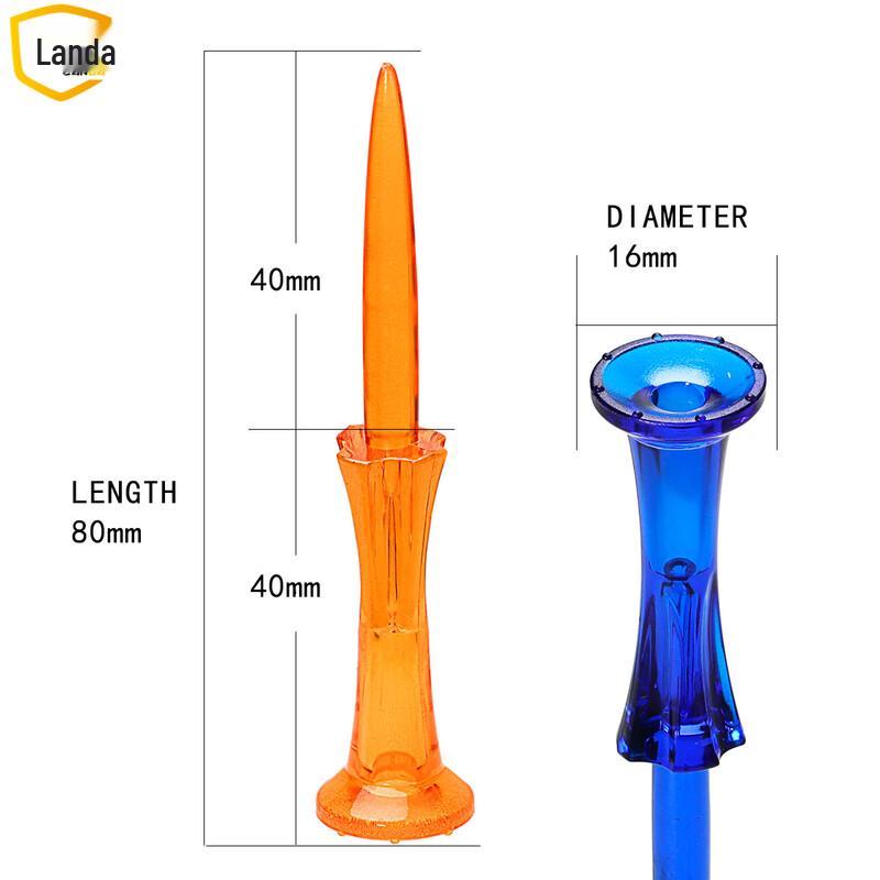 Landar Durable PC Golf Tees with Stop, 83mm, 100-Pack