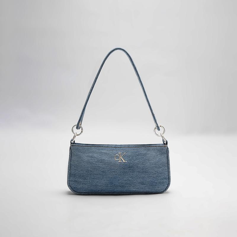 Calvin Klein Neue Mode Jeans Achselstoff Schultertasche Mittel Damen Taschen Hellblau 4F3217G-VGO