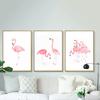 Watercolor Flamingo Canvas Painting Modern Living Room Bedroom Study Art Decor