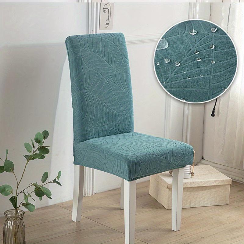

1 шт. жаккардовый чехол для стула в полоску из листьев для столовой, свадьбы, банкета, эластичный водоотталкивающий чехол для стула 1pcs chair cover