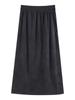 Women's High-Waisted Corduroy A-Line Skirt - Slim Fit, Stylish Korean Design for Autumn/Winter 2023