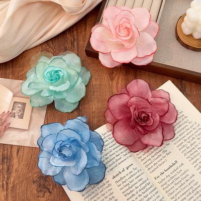 1 Artificial Flower Hair Clip, Sweet and Elegant with Bangs, Side Duckbeak Clip, Summer Hair Accessory and Head Accessory