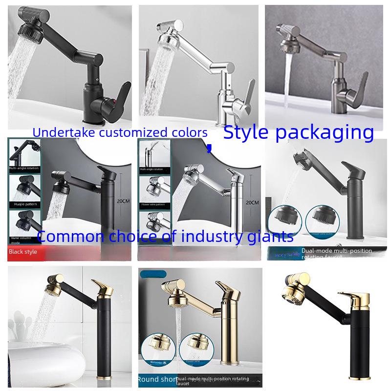 Baterie multifuncțională Lucky Cat pentru apă caldă/rece, pentru lavoare de blat