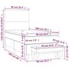 Box Spring Bed with Mattress Dark Blue 90x200 cm Velvet