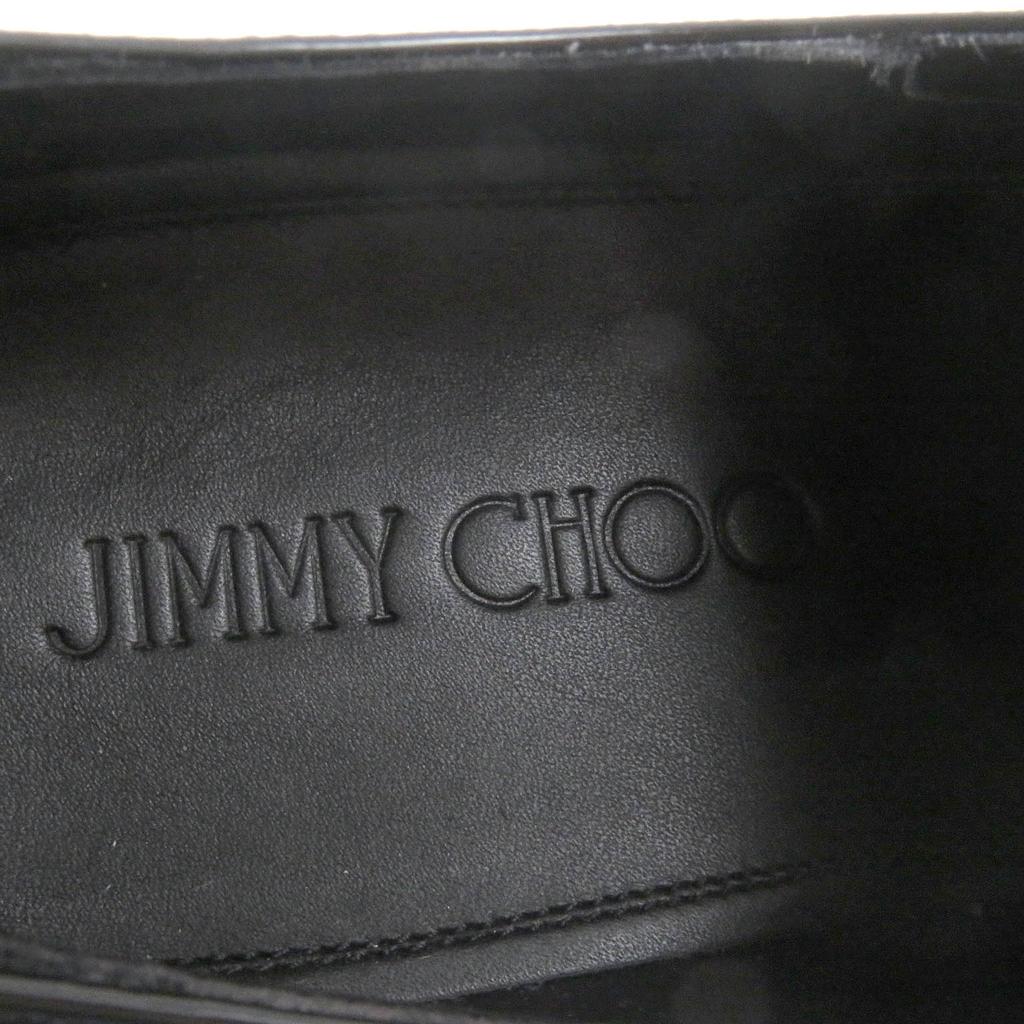 Bezvadné JIMMY CHOO Společenské boty hvězdné cvočky šněrovací černé Lakovaná kůže pánské 40.5 Použité