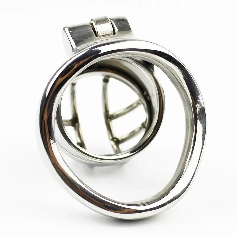Male Chastity Device Urethral Lock Stainless Steel Cock Cage Cock Ring Penis Cage BDSM Adult Game Sex Toys For Men Chastity Belt