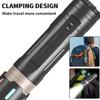 High Power 3*XPG LED Flashlight Type-C Rechargeable Zoom Fidget Spinner Torch with Luminous Strips Decompression Lamp for Outdoor Camping Daily Use