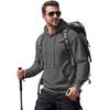 Men's Full-Zip Hoodie, Solid Color Drawstring Hooded Sweatshirt, Athletic Casual Top for Men