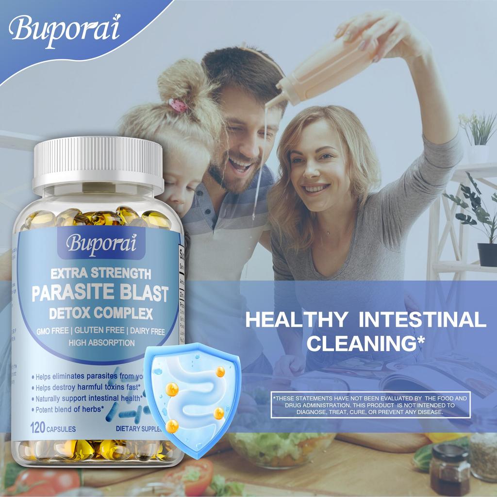 Parasiten-Blast Entgiftungs-Komplex 1485mg - mit Wermut, Schwarznussschale, Nelke