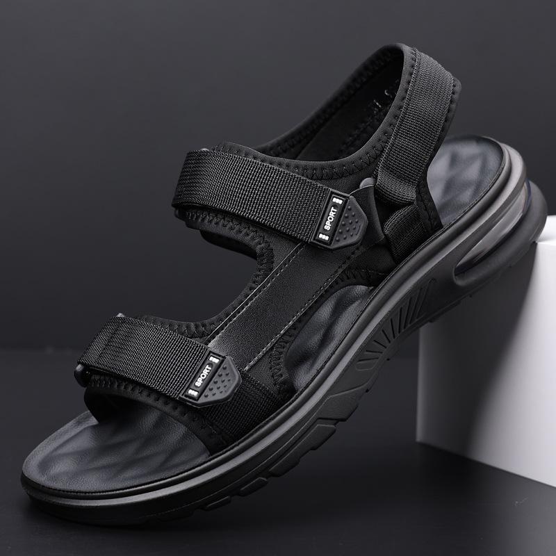 Outwear Air Cushion Sandals for Men 2025 Summer New Sports Beach Shoes Male Casual Black Platform Sandals Man