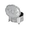 Vintage Jewelry Box Zinc Alloy Soft Lining Embossed Design Surface Polishing Sturdy Durable Trinket Box