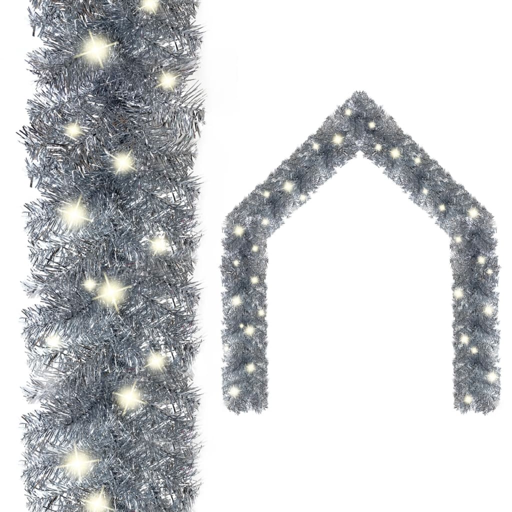 Vidaxl Girlanda Świąteczna Z Lampkami Led, 10 M, Srebrna
