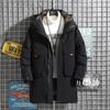 Men's and Women's Medium-length Large Size Hooded Cotton Jacket Thickened Warm and Cold-resistant Casual Comfortable White Duck Down Feather Jacket