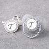 Transparenter Silber-Strassstein-Buchstaben-Schnuller mit Staubschutz