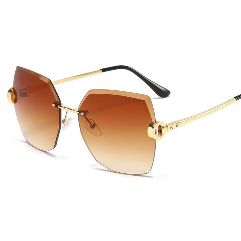 Fashion Unisex Frameless Sunglasses With Uv400 Protection For Travel And Parties