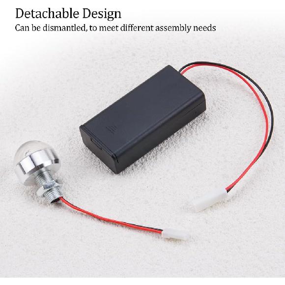 ZORZA 1Pcs Miniature LED Lights Battery Holder with On/Off Switch Flexible 10cm Wire for Fairy Garden & DIY Lighting Projects(Warm White Light)