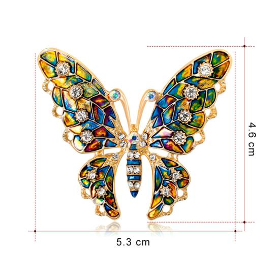 Butterfly Rhinestone Colorful Metal Lapel Brooch Pin Jewelry Women Gift