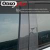 For Toyota Raize - Mirror Effect Car Window Door Column BC Pillar Post Cover Trim Carbon Fiber Black PC Material Sticker