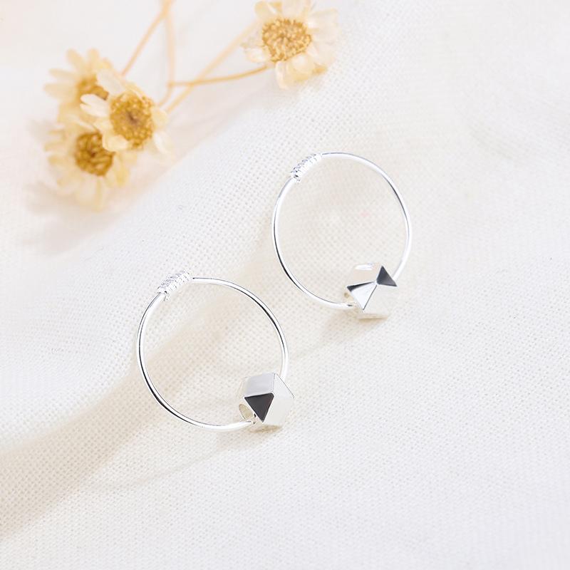 S925 Silver Fragment Hoop Earrings For Women Niche Design Premium Fashionable Ear Studs Jewelry Gift