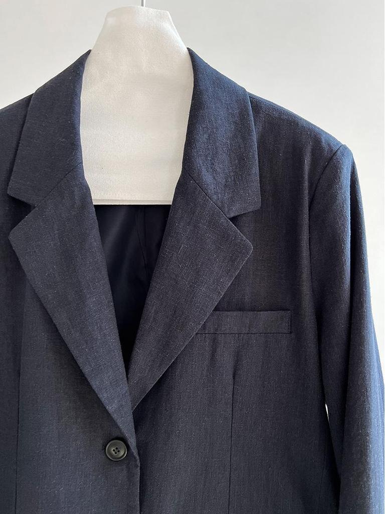 LUXI Women's Autumn Tencel Linen Blazer & Pants Set